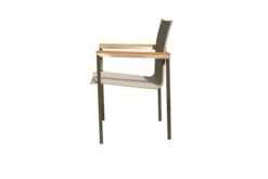 OUTFLEXX Set, Taupe, Edelstahl/Teak, Esstisch 200 X 90 Cm, 6 Stapelstühle -Gartenmöbel 10 14213.jpg