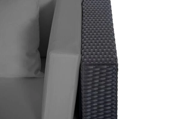 OUTFLEXX Loungemöbel-Set, Schwarz, Polyrattan, 5 Personen, Wasserfeste Kissenbox, Inkl. Kaffeetisch 10 OUTFLEXX Loungemöbel-Set, Schwarz, Polyrattan, 5 Personen, Wasserfeste Kissenbox, Inkl. Kaffeetisch – Bild 10