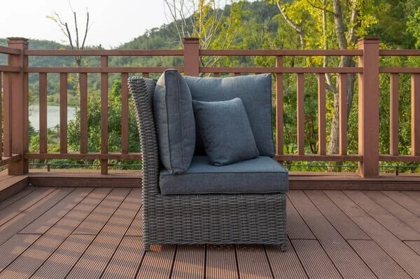 OUTFLEXX Dining Set, Grau, Polyrattan, 4tlg, 5-6 Personen, Inkl. Polster Und Kissen 10 OUTFLEXX Dining Set, Grau, Polyrattan, 4tlg, 5-6 Personen, Inkl. Polster Und Kissen – Bild 10