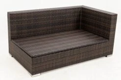 OUTFLEXX 2-Sitzer Ecksofa, Braun Marmoriert, Polyrattan, 145 X 85 X 70 Cm, Wasserfeste Kissenbox, Armlehne Li. -Gartenmöbel 11 15734 3 BOX.jpg
