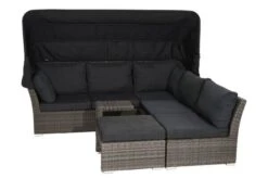 Ploß Rocking Loungeset, Grau/braun-meliert, Polyrattan, 5-6 Personen, Inkl. Sonnendach -Gartenmöbel 11 18220.jpg