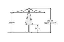 Schneider® SCHNEIDER Tunis Mittelstockschirm, Natur, Rechteckig, 270 X 150 Cm -Gartenmöbel 12048 4 5.jpg