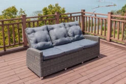 OUTFLEXX Dining 3-Sitzer Sofa, Grau, Polyrattan, 210 X 83 X 110 Cm, Mehrfach Verstellbar -Gartenmöbel 12 18913.jpg