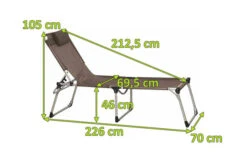 SIENA GARDEN Sole XXL Klappliege Alu / Ranotex®-Gewebe, Silber/taupe, 226x70x105 Cm, Klapp- Und Verstellbar -Gartenmöbel 13062 2 5.jpg