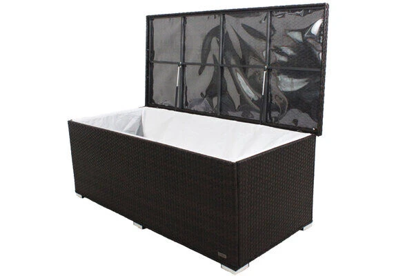 OUTFLEXX Kissenbox, Braun, Polyrattan, 204x94x75cm 8 OUTFLEXX Kissenbox, Braun, Polyrattan, 204x94x75cm – Bild 8