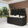 OUTFLEXX Kissenbox, Schwarz, Polyrattan, 204x94x75cm