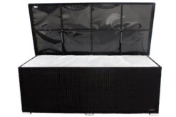 OUTFLEXX Kissenbox, Schwarz, Polyrattan, 204x94x75cm -Gartenmöbel 1316 04.jpg