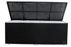 OUTFLEXX Kissenbox, Schwarz, Polyrattan, 204x94x75cm -Gartenmöbel 1316 06.jpg