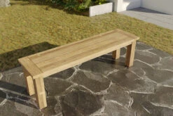 OUTFLEXX Sitzbank, Natur, Recyceltes SLVK-Teakholz, 150 X 40 X 45 Cm -Gartenmöbel 13424 2 5.jpg