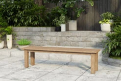 OUTFLEXX Sitzbank, Natur, Recyceltes SLVK-Teakholz, 150 X 40 X 45 Cm -Gartenmöbel 13424 2 6.jpg