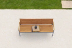 OUTFLEXX Gartenbank, FSC-Teakholz/Edelstahl, 3-Sitzer, 160x55x80cm -Gartenmöbel 13536 3 CGI.jpg