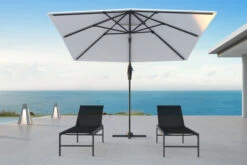 OUTFLEXX Ampelschirm, Creme, Pulverbesch. Aluminium, 300x300 Cm, Inkl. Plattenständer, Twist-Funktion -Gartenmöbel 16108 3 CGI.jpg