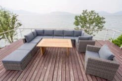 OUTFLEXX Loungegarnitur, Polyrattan/Teakholz, Tisch 160x90cm, Für 10 Personen, Wasserfeste Kissenbox -Gartenmöbel 17 19398.jpg