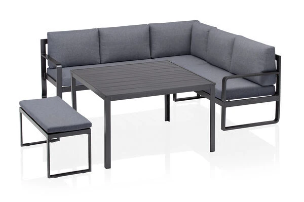 KETTLER Ocean Dining-Lounge, Anthrazit/grau, 223 X 200 Cm, Inkl. Kissen, 0320831-7100 2 KETTLER Ocean Dining-Lounge, Anthrazit/grau, 223 X 200 Cm, Inkl. Kissen, 0320831-7100 – Bild 2