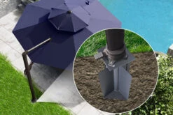 OUTFLEXX Bodenanker XL Für Ampelschirme, Anthrazit, Pulverbesch. Stahl, 28x28x60,5, Zum Einbetonieren -Gartenmöbel 18356 01.jpg