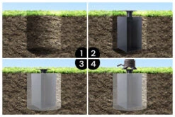 OUTFLEXX Bodenanker XL Für Ampelschirme, Anthrazit, Pulverbesch. Stahl, 28x28x60,5, Zum Einbetonieren -Gartenmöbel 18356 02.jpg