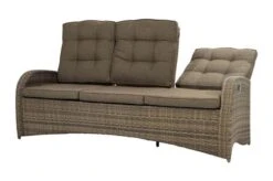 Ploß Rabida Comfort Dining / Lounge 3-Sitzer Sofa, Champagner-meliert, Polyrattan, 210x85x112 Cm, Verstellbar -Gartenmöbel 18 20164.jpg