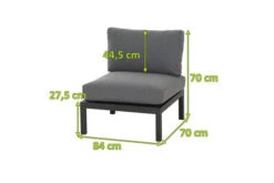 SIENA GARDEN Alvida Mittelmodul, Anthrazit/grau, Aluminium/Ranotex, Inkl. Polster -Gartenmöbel 19602 5.jpg