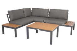 VILLANA Eck-Loungegruppe, Anthrazit/grau Meliert, Alu/Holzimitat/Polyester, 5 Personen, Inkl. Kissen 23 VILLANA Eck-Loungegruppe, Anthrazit/grau Meliert, Alu/Holzimitat/Polyester, 5 Personen, Inkl. Kissen -Gartenmöbel 19812 Polywood 02.jpg