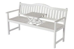 VILLANA Gartenbank, Weiß, Akazienholz, 152 X 59 X 86 Cm, 2-3 Personen, Klapptisch-Funktion 11 VILLANA Gartenbank, Weiß, Akazienholz, 152 X 59 X 86 Cm, 2-3 Personen, Klapptisch-Funktion -Gartenmöbel 1 13851.jpg