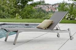 Bestseller 23 STERN Allround Rollenliege, Silber/taupe, Edelstahl/Textil, 200x71x38 Cm, Verstellbare Rückenlehne