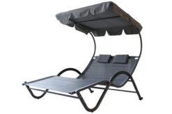 OUTFLEXX Doppelliege, Anthrazit, Polyester/Stahl Pulverbeschichtet, 205x138x34cm, Inkl. Nackenkissen, Rollbar -Gartenmöbel 1 16102.jpg