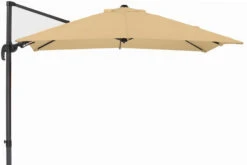 Schneider® SCHNEIDER Rhodos Eco Twist Ampelschirm, Natur, Quadratisch, 270 X 270 Cm