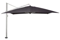 SIENA GARDEN Stratos Ampelschirm, Silber/schwarz Meliert, Alu/Spuncrylic®, 300x400cm, 360° Drehbar, Vertikal Verstellbar