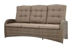 Bestseller 1 Ploß Rabida Comfort Dining / Lounge 3-Sitzer Sofa, Champagner-meliert, Polyrattan, 210x85x112 Cm, Verstellbar