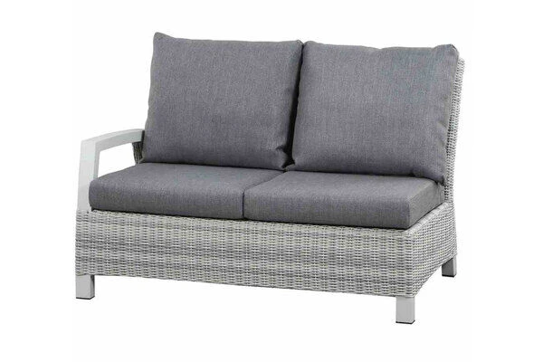 SIENA GARDEN Corido 2-Sitzer Sofa, Ice Grey, Alu / Gardino®-Geflecht, 136x83x88 Cm, Armlehne Rechts 1 SIENA GARDEN Corido 2-Sitzer Sofa, Ice Grey, Alu / Gardino®-Geflecht, 136x83x88 Cm, Armlehne Rechts