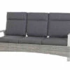 SIENA GARDEN Corido 3-Sitzer Sofa, Ice Grey, Alu / Gardino®-Geflecht, 206x87x103 Cm, Verstellb. Rückenlehnen