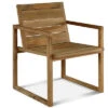 OUTFLEXX Anok Stuhl, Natur, Recycled FSC®-Teak, 54x59,5x85cm, Mit Armlehnen Und Rückenlehne