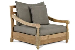 OUTFLEXX Stuhl, Natur, Recycled FSC®-Teak, 90X90x82cm, Inkl. Kissen, Mit Armlehnen