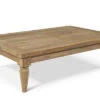 OUTFLEXX Loungetisch, Natur, Recycled FSC®-Teak, 120x80x31cm, Aufwendig Gestaltete Tischbeine