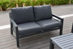 OUTFLEXX 2-Sitzer Sofa, Anthrazit, Olefin/Alu