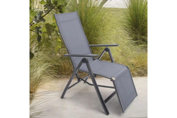 OUTFLEXX Relaxsessel, Anthrazit/grau, Alu/Textilene, 67x71x45cm 6 OUTFLEXX Relaxsessel, Anthrazit/grau, Alu/Textilene, 67x71x45cm – Bild 6