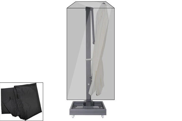 OUTFLEXX Premium Abdeckhaube Größe L Für Sonnenschirme Bis Ø400cm, Schwarz, Wasserbeständig, Ø70x292cm 1 OUTFLEXX Premium Abdeckhaube Größe L Für Sonnenschirme Bis Ø400cm, Schwarz, Wasserbeständig, Ø70x292cm