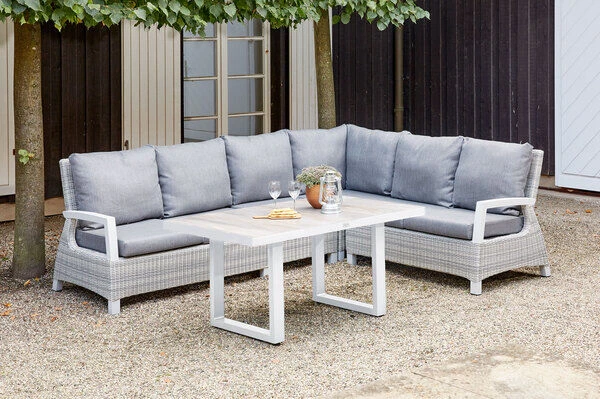 SIENA GARDEN Corido Loungeset, Ice Grey, Alu / Gardino®-Geflecht, 6 Personen, Loungetisch 140x85cm 1 SIENA GARDEN Corido Loungeset, Ice Grey, Alu / Gardino®-Geflecht, 6 Personen, Loungetisch 140x85cm