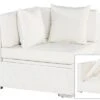 OUTFLEXX Eckelement, Weiß, Polyrattan, Inkl. Polster Und Kissen, Wasserfeste Kissenbox