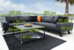 OUTFLEXX Beau Loungeset, 3758 Sooty, Alu/Sunbrella, Bis Zu 5 Personen, Inkl. Dekokissen, Tischplatte In Keramikoptik 7 OUTFLEXX Beau Loungeset, 3758 Sooty, Alu/Sunbrella, Bis Zu 5 Personen, Inkl. Dekokissen, Tischplatte In Keramikoptik -Gartenmöbel 20822 04.jpg