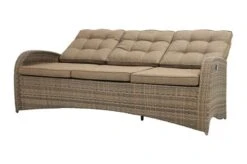 Ploß Rabida Comfort Dining / Lounge 3-Sitzer Sofa, Champagner-meliert, Polyrattan, 210x85x112 Cm, Verstellbar -Gartenmöbel 20 20164.jpg