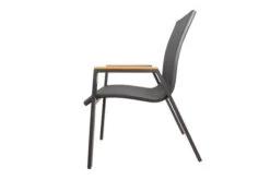 OUTFLEXX Stapelstuhl, Anthrazit Matt, Aluminium/Holzimitat, 70x56x89cm -Gartenmöbel 21297 3.jpg