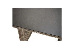 Ploß Rabida Lounge-Tisch, Champagner-meliert, Polyrattan, 140x85cm, Glasplatte In Steinoptik -Gartenmöbel 21637 3.jpg