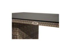 Ploß Rabida Lounge-Tisch, Champagner-meliert, Polyrattan, 140x85cm, Glasplatte In Steinoptik -Gartenmöbel 21637 4.jpg