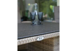 Ploß Rabida Lounge-Tisch, Champagner-meliert, Polyrattan, 140x85cm, Glasplatte In Steinoptik -Gartenmöbel 21637 7.jpg