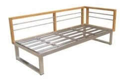 OUTFLEXX Ecklounge, Natur/grau, Edelstahl/Teak, 4 Personen, Inklusive Tisch 110 X 60 Cm, Lehne Links -Gartenmöbel 21650 4.JPG