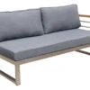 OUTFLEXX 2-Sitzer Sofa, Natur / Grau, FSC-Teak / Edelstahl / Olefin, 165x74x64 Cm, Armlehne Links