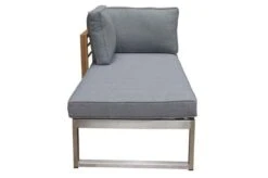 OUTFLEXX Ecklounge, Natur/grau, Edelstahl/Teak, 5 Personen, Inklusive Sessel Und Multifunktionstisch 100 X 70 Cm, Lehne Links -Gartenmöbel 21652 11.JPG 1