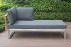 OUTFLEXX Ecklounge, Natur/grau, Edelstahl/Teak, 4 Personen, Inklusive Tisch 110 X 60 Cm, Lehne Links -Gartenmöbel 21652 3.JPG