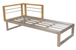 OUTFLEXX Ecklounge, Natur/grau, Edelstahl/Teak, 5 Personen, Inklusive Sessel Und Multifunktionstisch 100 X 70 Cm, Lehne Links -Gartenmöbel 21652 4.JPG